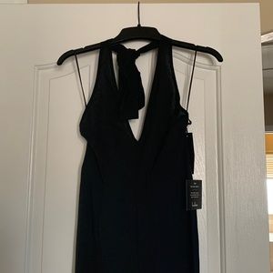 Lulus Black Halter Jumpsuit, Size XS